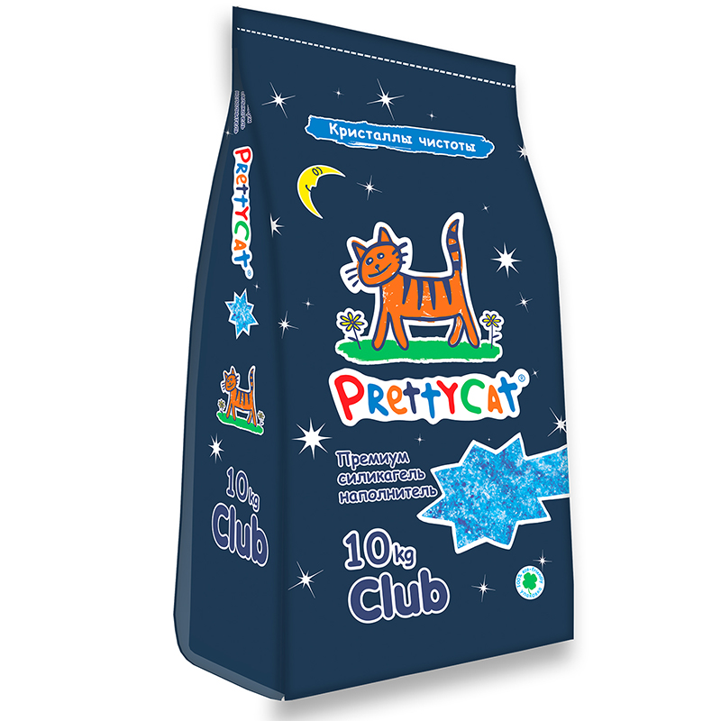 ПР0053792 Наполнитель для кошачьего туалета Кристаллы Чистоты силикагелевый 10кг PrettyCat 