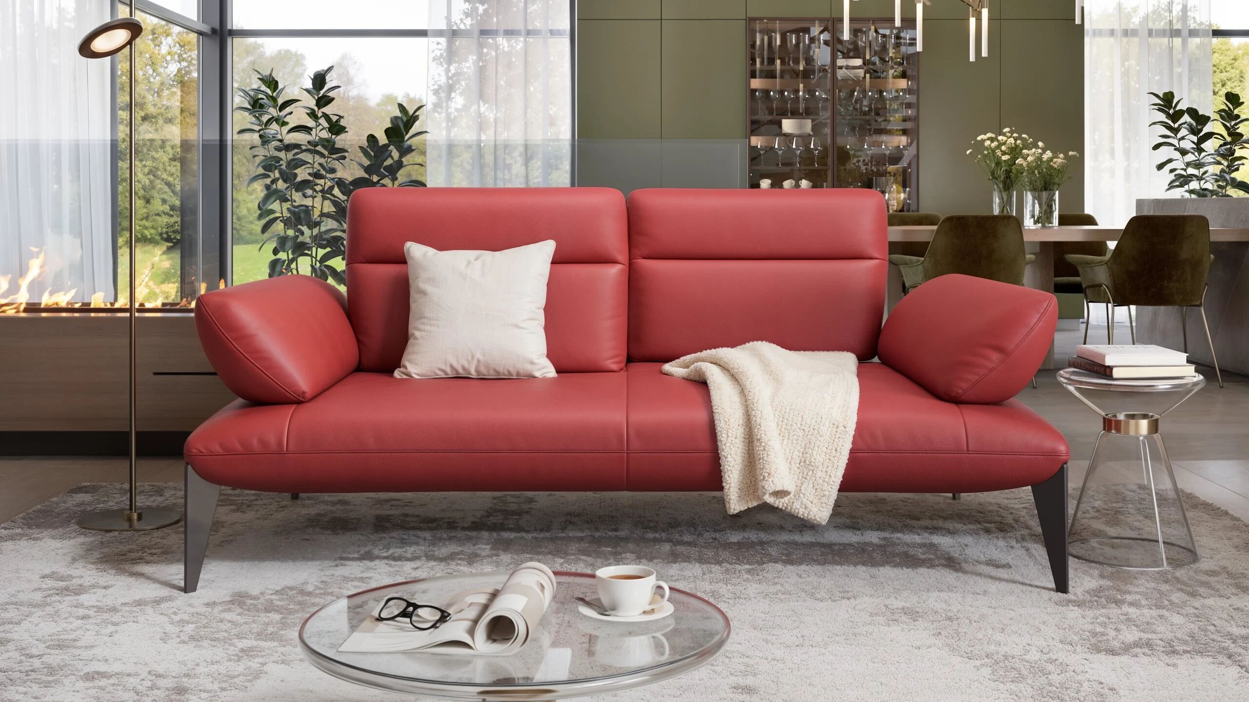 2-местный кожаный линейный диван Sofanella Лацио ARCH-00054055 - Вид №4