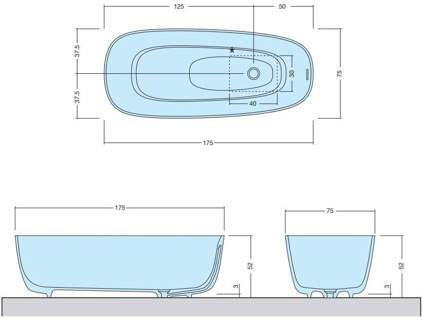 DISENIA Отдельностоящая овальная ванна Aquatek River sun-id-1486530 - Вид №5