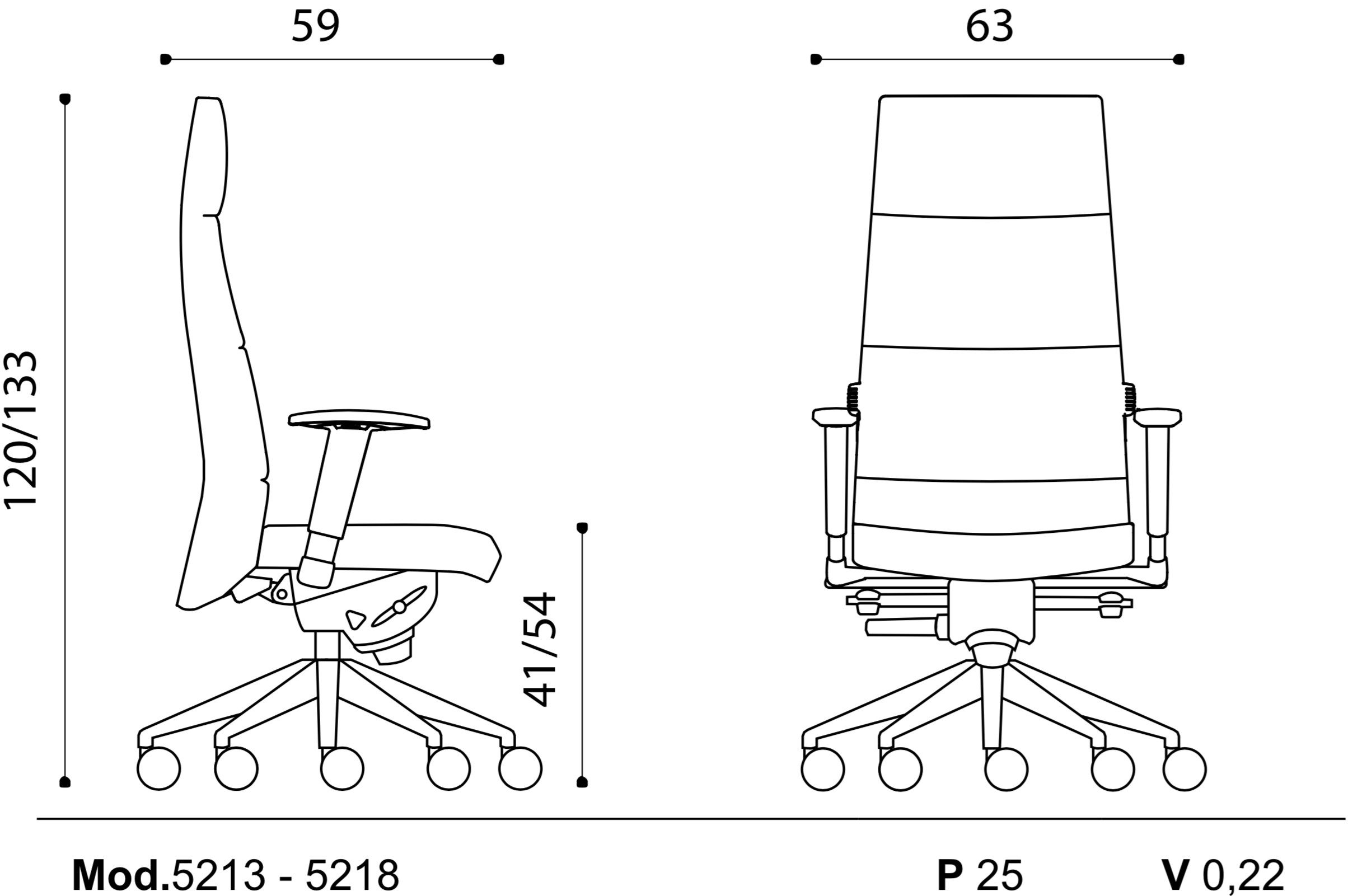 Вращающееся офисное кресло с высокой спинкой Ares Line Trendy First Class ARCH-00109257 - Вид №5