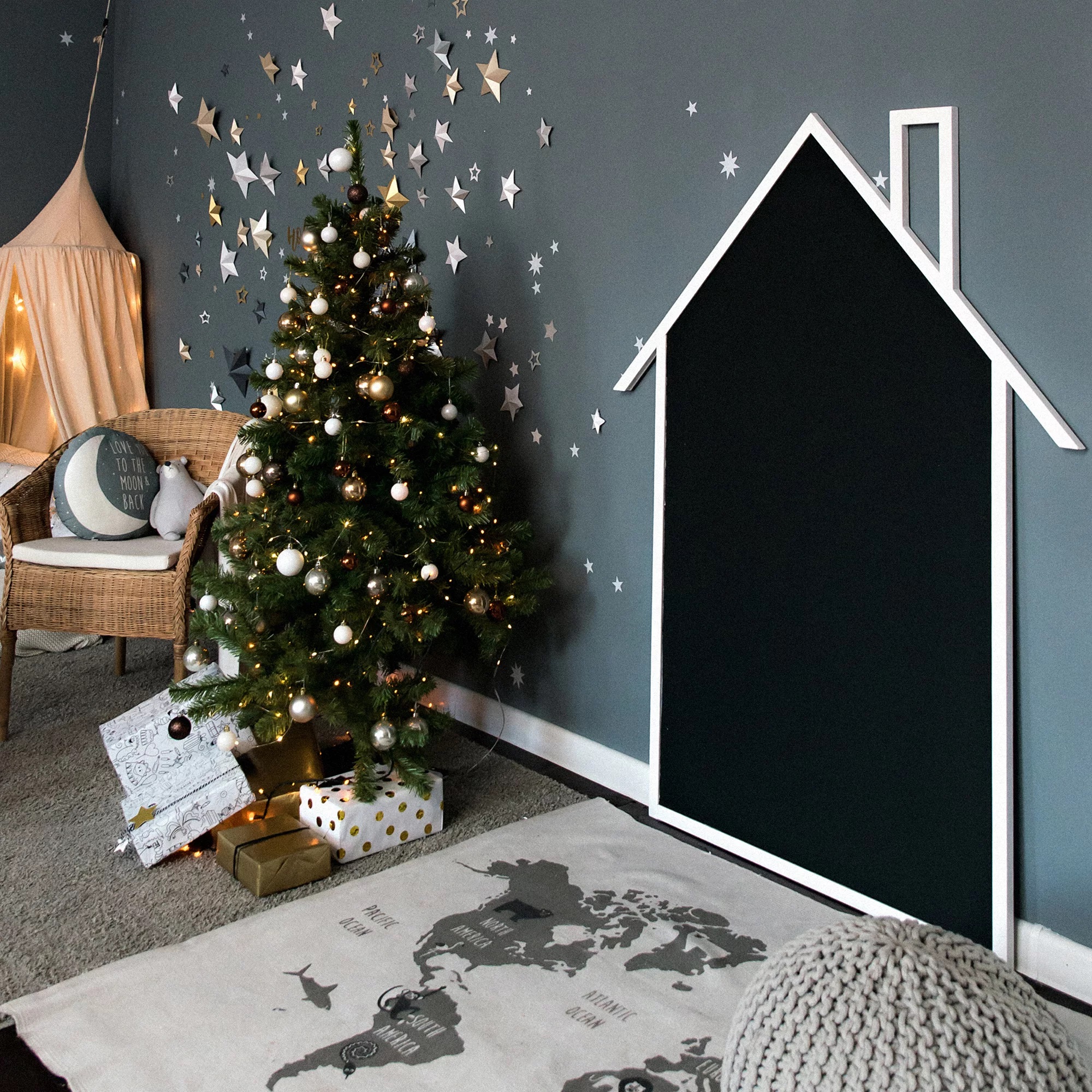 Грифельная доска белая "Домик" ЗАЯЦ  00-3859377 Белый Santreyd  - Вид №2