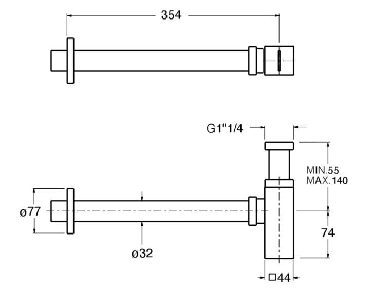 Сифон для биде CRISTINA Rubinetterie комплектации для душа / ванны / умывальника-Shower &amp ARCH-00027279 - Вид №2