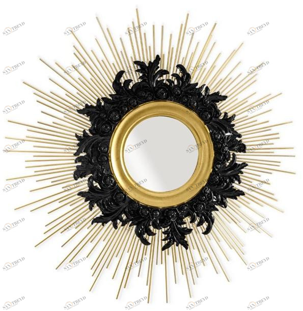 Malabar Зеркало настенное круглое в раме Pilar sun-id-1399855