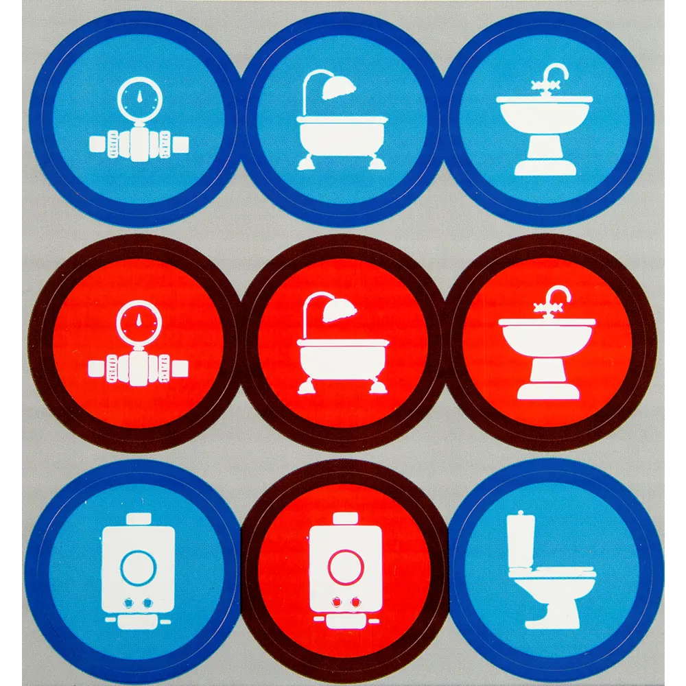 Наклейка «Сантехника» 100x100 мм полиэстер DUCKANDDOG STLM-2089467