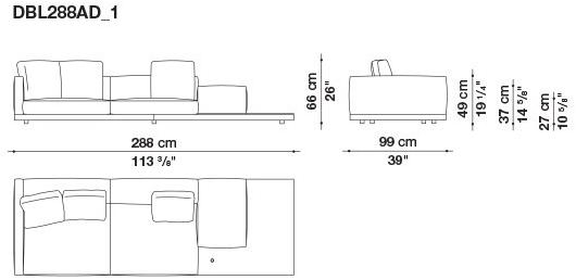 B&B Italia Кожаный диван Dock sun-id-1441060 - Вид №176
