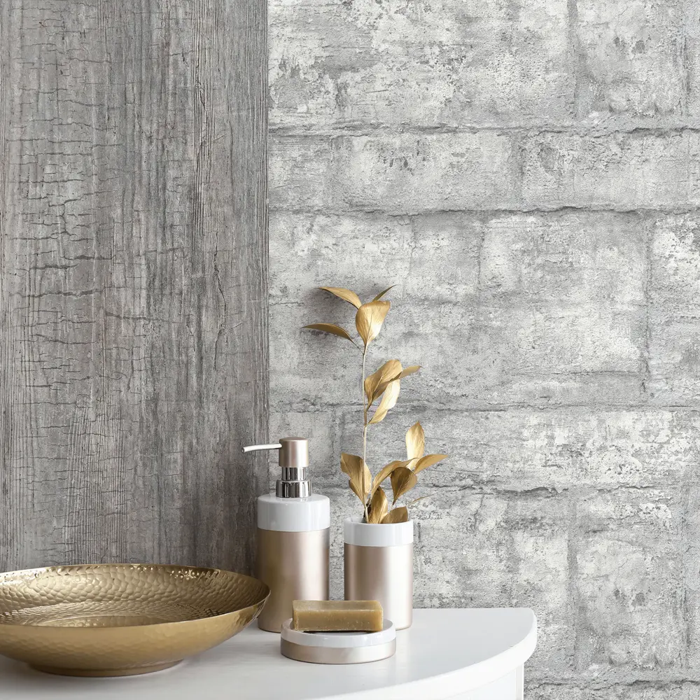 Обои флизелиновые Erismann серые 1.06х10 м ЭР12102-31 Fashion for walls 3 STLM-2155012 - Вид №2