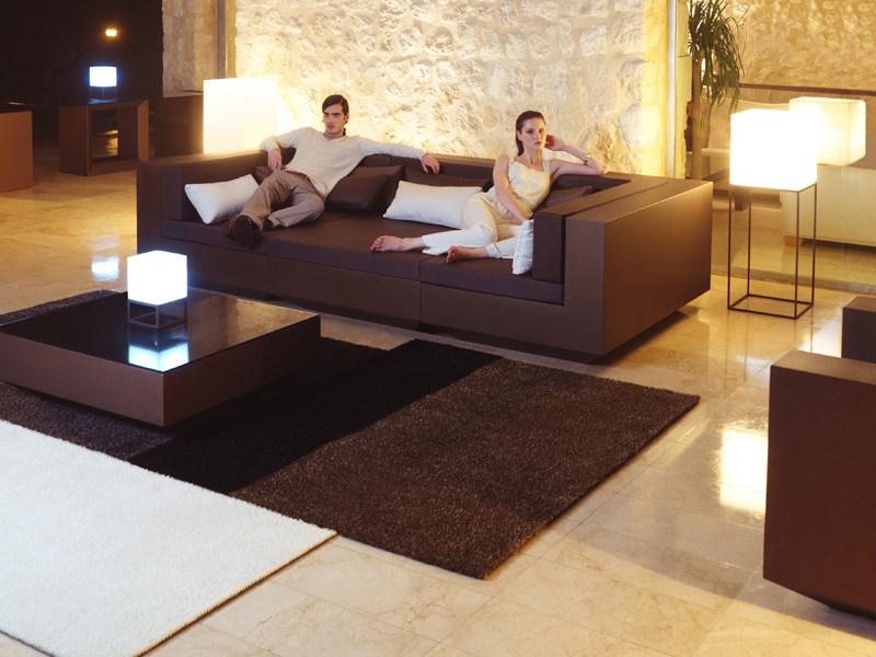 VONDOM Садовый столик низкий прямоугольный из полиэтилена Vela sun-id-1466258 - Вид №3