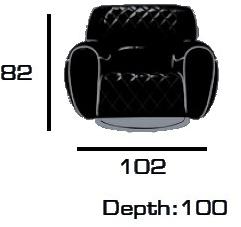 Tonino Lamborghini Casa Поворотное кожаное кресло с подлокотниками Imola sun-id-1367692 - Вид №7