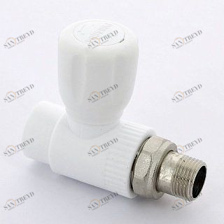 Кран для радиатора Н прямой PRO AQUA полипропиленовый с разъемным соединением 25х3/4" PA41010