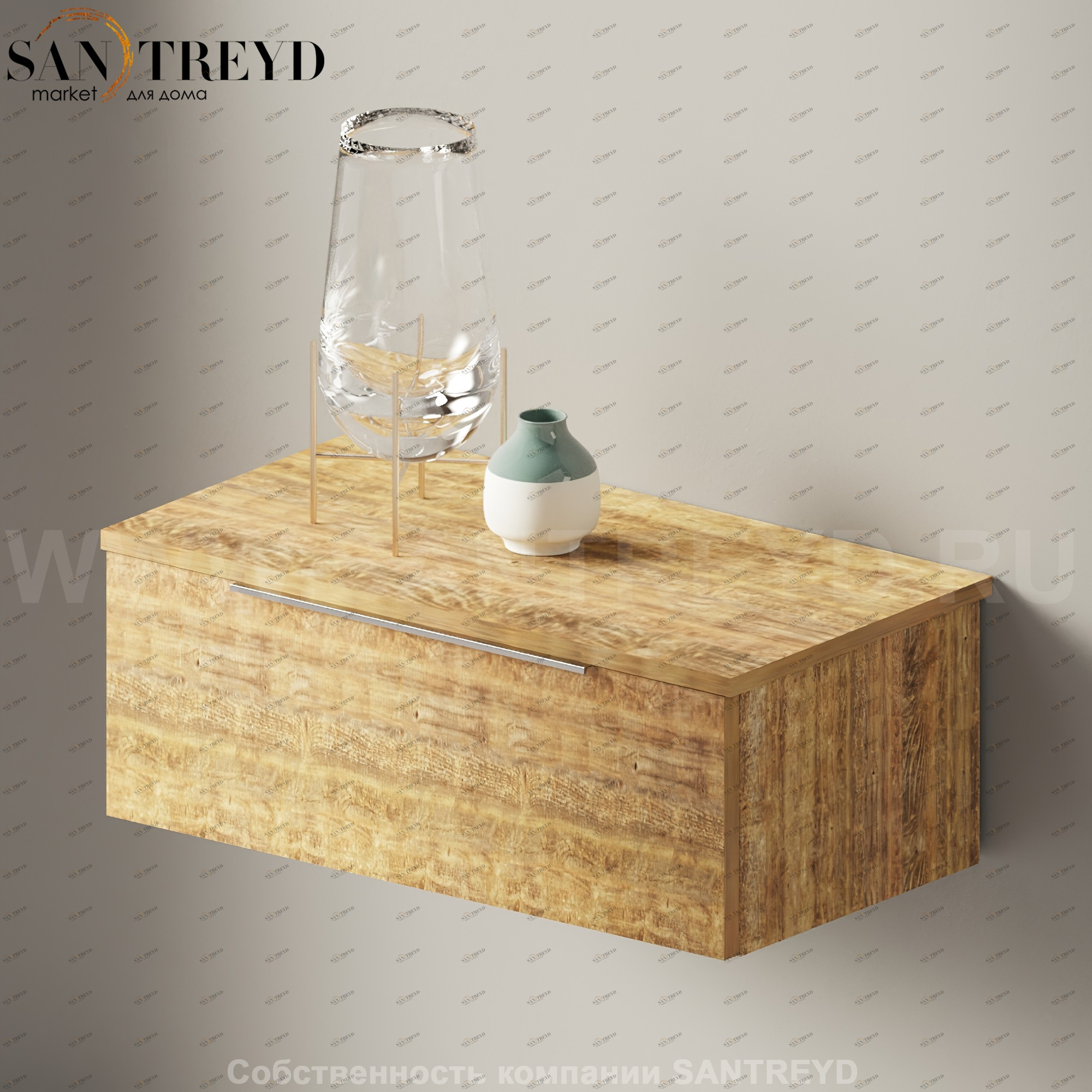 Flaminia BOX Настенная тумба 70 см с 1 ящиком BX296.WW Ceramica Flaminia BX296WW