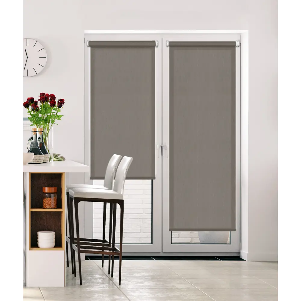Штора рулонная Inspire Шантунг 80x250 см коричневая 82807430 STLM-2126445 - Вид №5