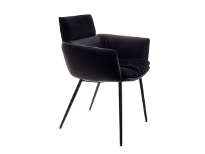 Мягкий стул с подлокотниками и основанием с 4 ножками