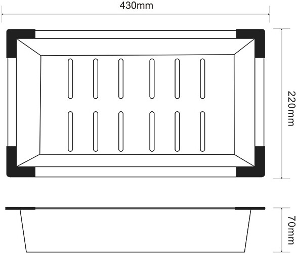 Коландер ZorG Inox C 12-44 GRAFIT, графит - Вид №1