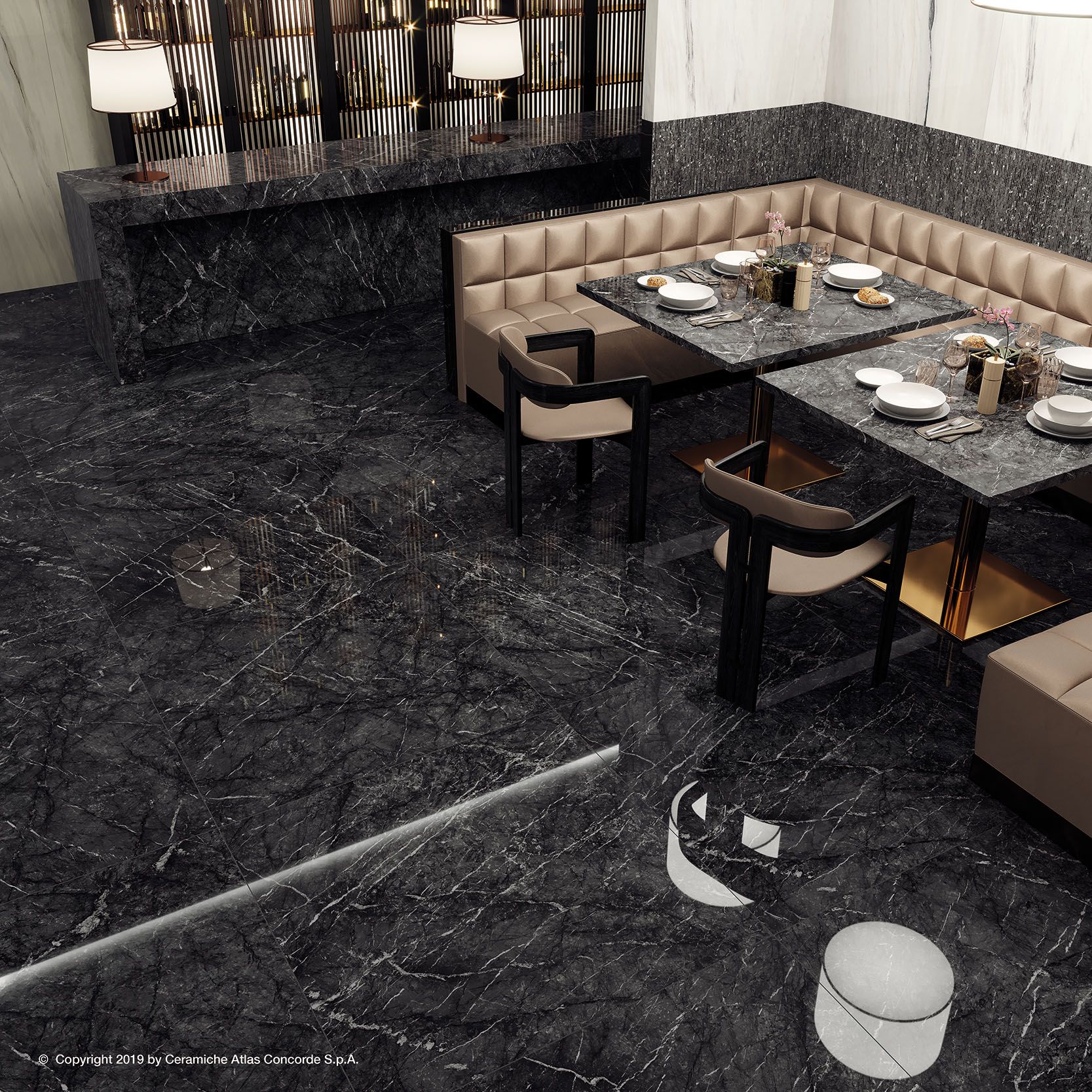 Пол из керамогранита с мраморным эффектом Atlas Concorde Marvel Dream ARCH-00135482 - Вид №31