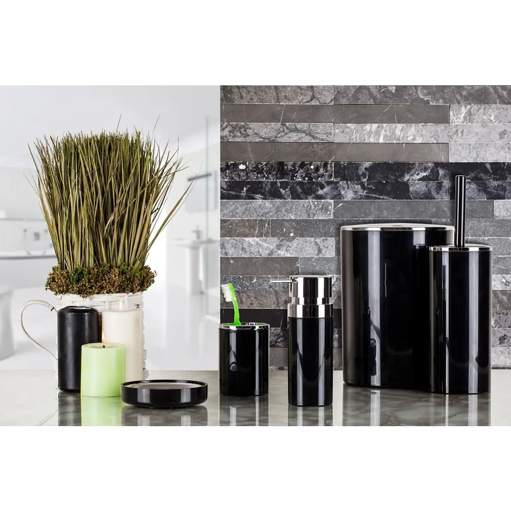 Дозатор для жидкого мыла настольный «Lenox» цвет чёрный PRIMANOVA STLM-2085747 - Вид №1