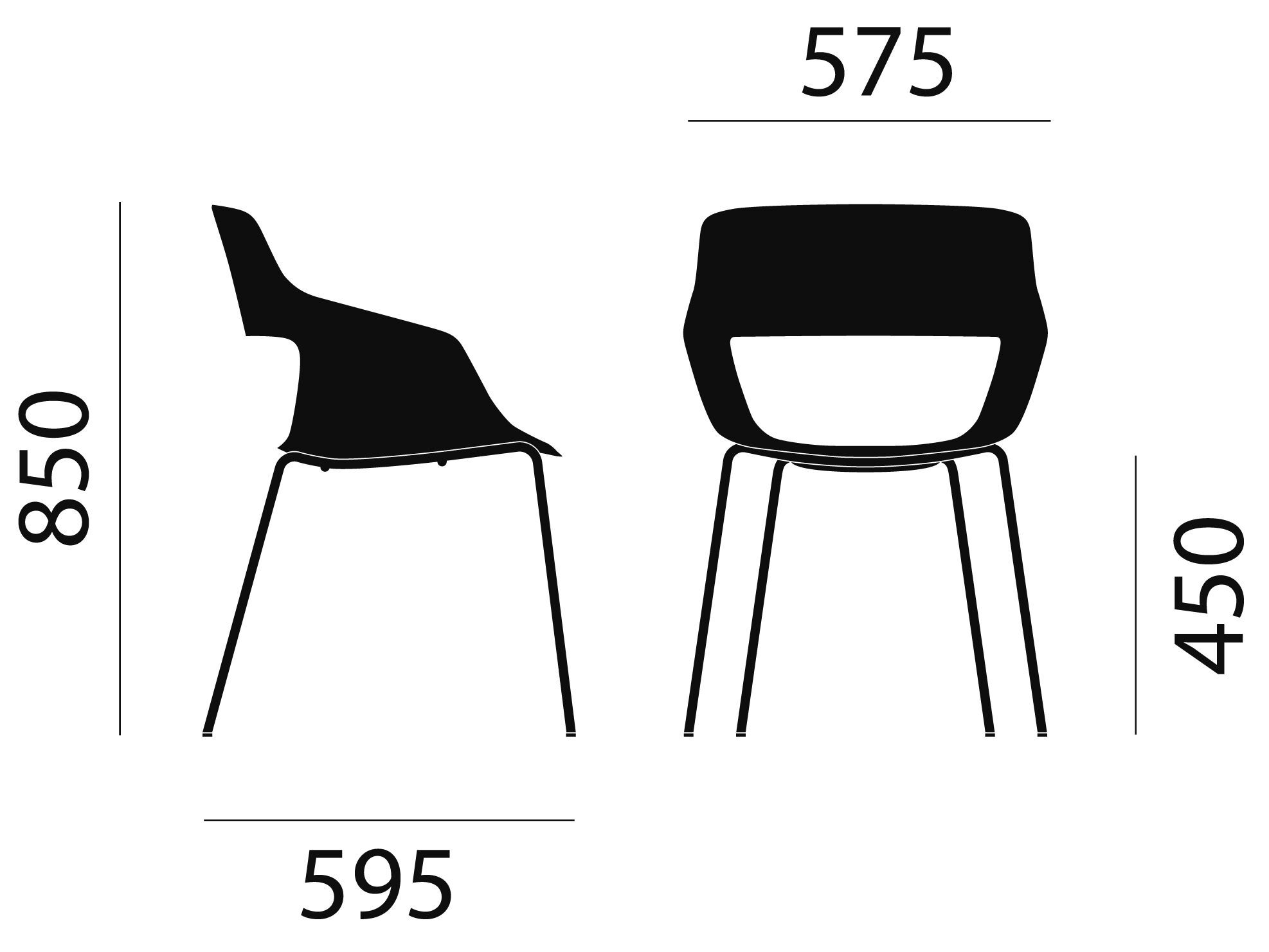 Штабелируемый стул из полипропилена с подлокотниками Brunner scoop ARCH-00110448 - Вид №4