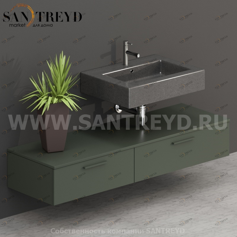 T16052FE2 Столешницы для использования в сочетании с тумбами и открытыми тумбами 160 см зеленая Globo ARREDO WOOD Италия Ceramica Globo
