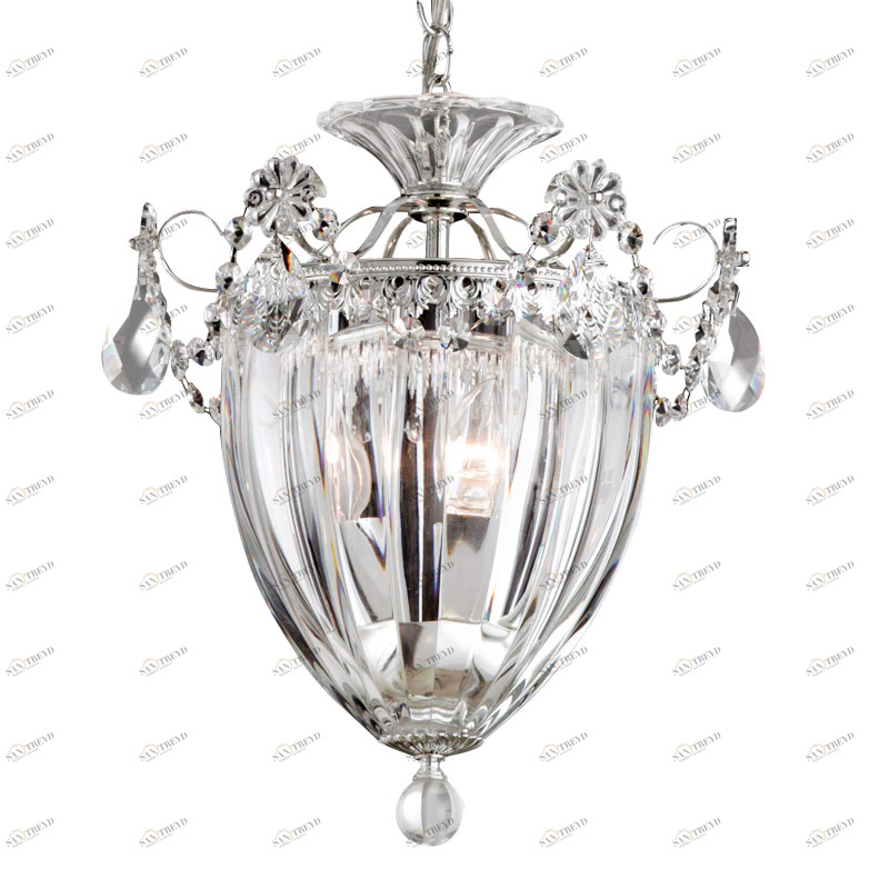 Люстра хрустальная 32х27 см серебряная Bagatelle 1243-40 A SCHONBEK ДИЗАЙНЕРСКИЕ 00-3883017 Прозрачный;серебро 