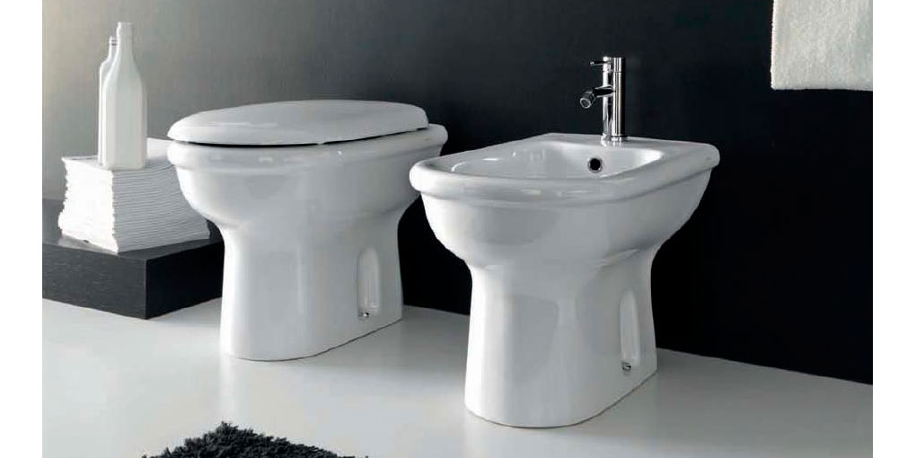 PL10 Приставной унитаз напольный Белый Ceramica Hidra PLUVIA Италия - Вид №1