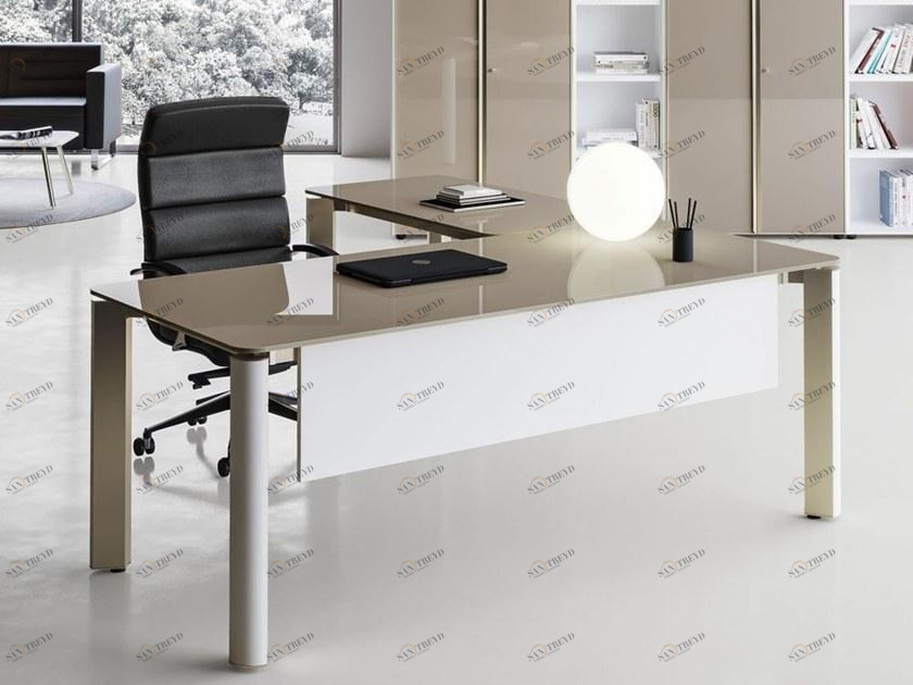 Las Mobili Стол угловой из лакированного стекла Iulio sun-id-1445580