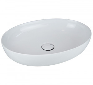 L616T0R0V0101 Раковина накладная ELITE OVAL M 555х385х140 мм без перелива Белый матовый