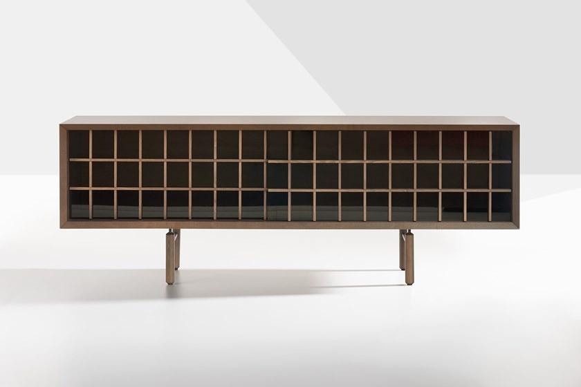 Potocco Комод из дерева и стекла с раздвижными дверцами Sen 886/mb - Вид №1