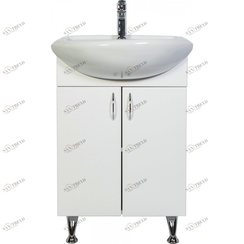 Тумба напольная Роса, цвет белый глянец Хром ORANGE sun-id-1517336