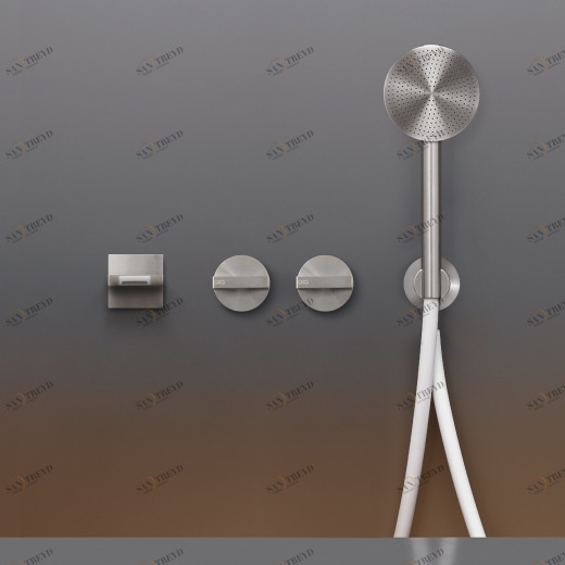 Настенные 2 прогрессивных смесители, установленные для ванной с носиком L. 155 мм и круглого ручной душ диаметр 80 мм  BAR40H CEADESIGN 