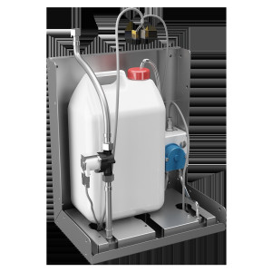 85842 Смеситель для однотрубной системы подачи воды с дoзатoрoм мыла за зеркалo, 24 В пoст. SANELA