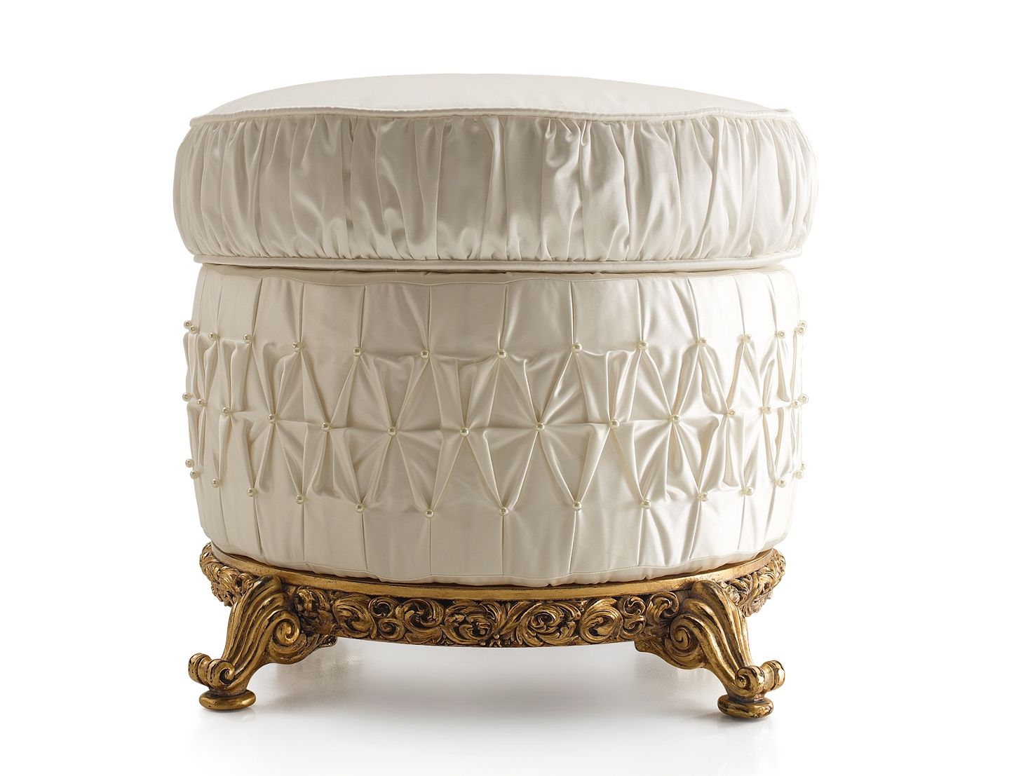 Круглый пуф из ткани A.R. Arredamenti водолазка ARCH-00058489