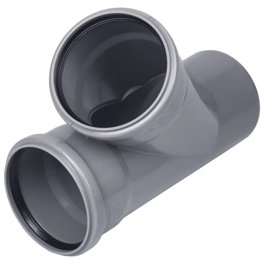Тройник канализационный ПОЛИТЭК 110x110x110/45° для разветвления труб 11012111 STLM-0001062