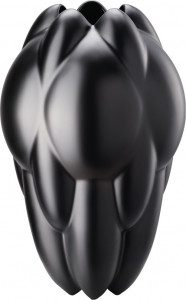 10640554 Rosenthal Ваза Rosenthal Суть 25см, фарфор, черная, матовая (Седрик Раго) Фарфор