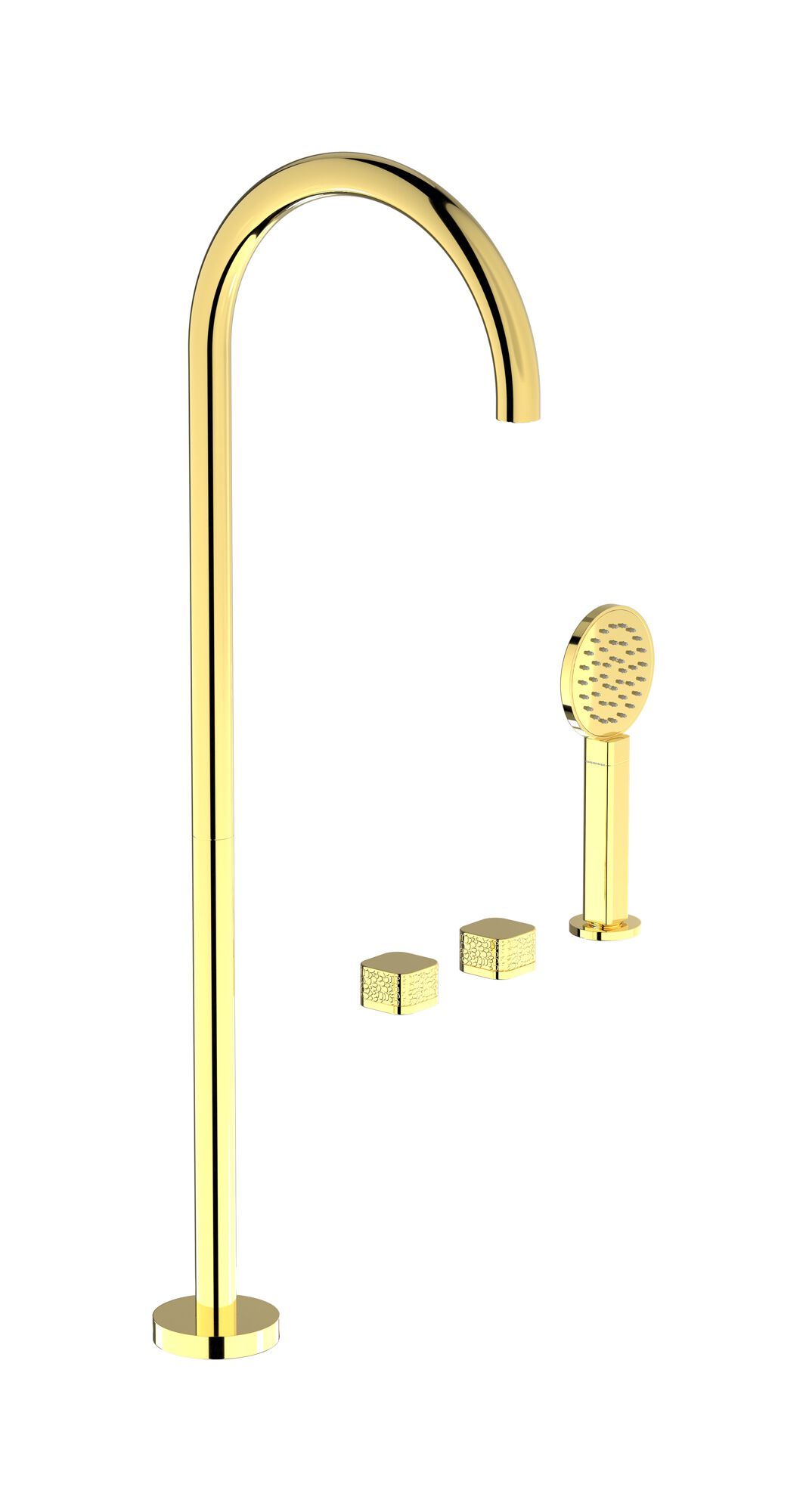 Смеситель для ванны с 4 отверстиями и ручным душем IB гелий ARCH-00026037 - Вид №14