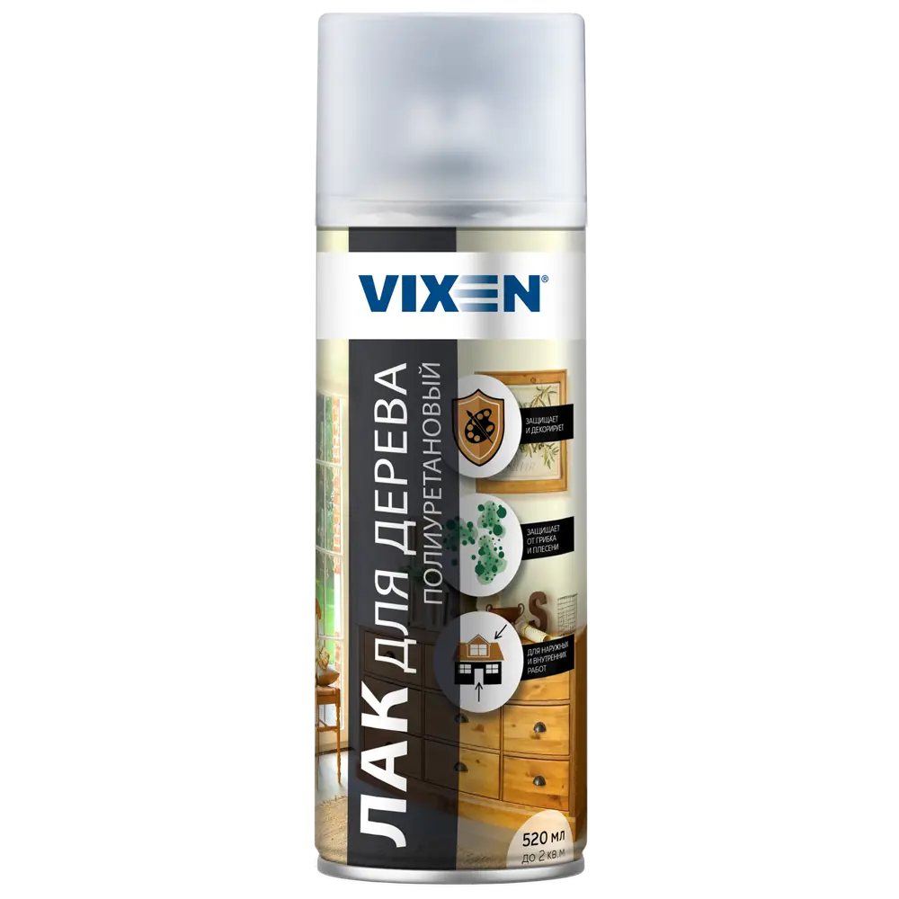 Аэрозольный лак VIXEN для дерева с полиуретановой защитой 82070378 STLM-0018795