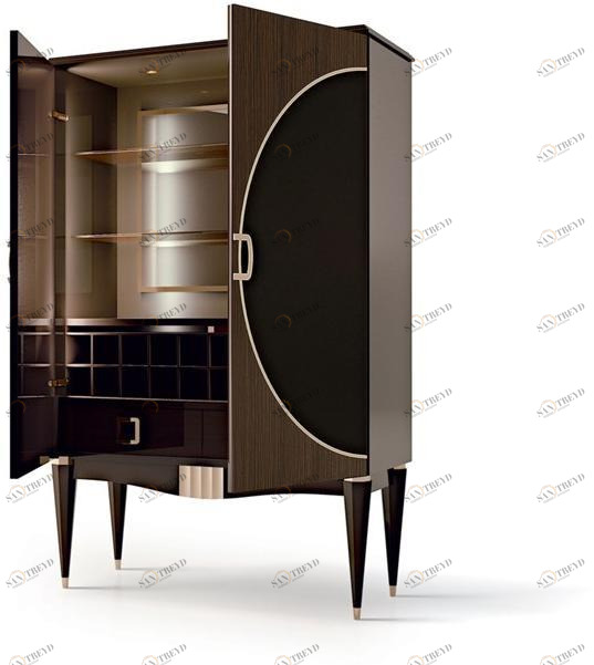 Carpanese Home Деревянная барная стойка со встроенной подсветкой Contemporary 7034