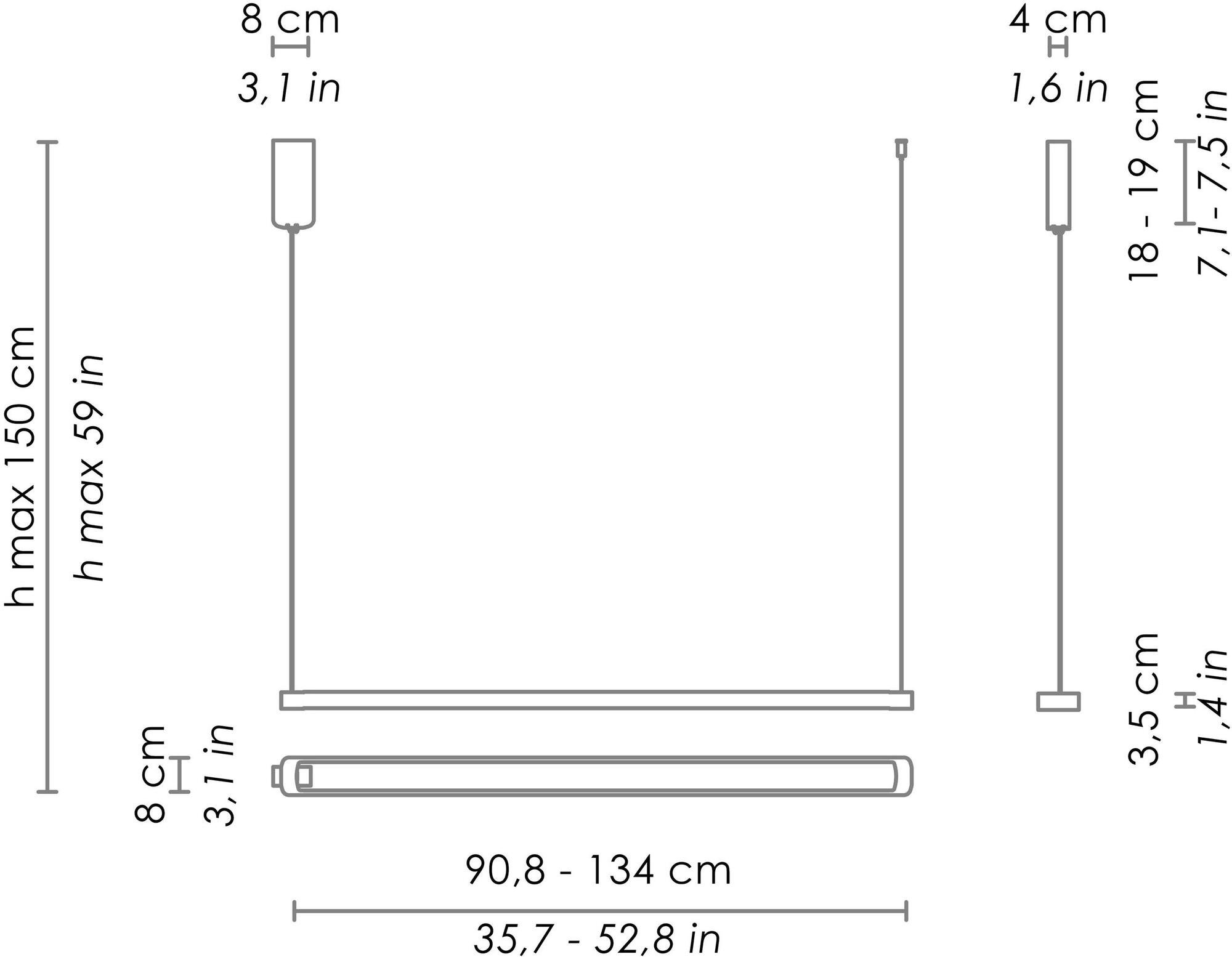 AiLati Светодиодная подвесная лампа Stripe sun-id-1375043 - Вид №5