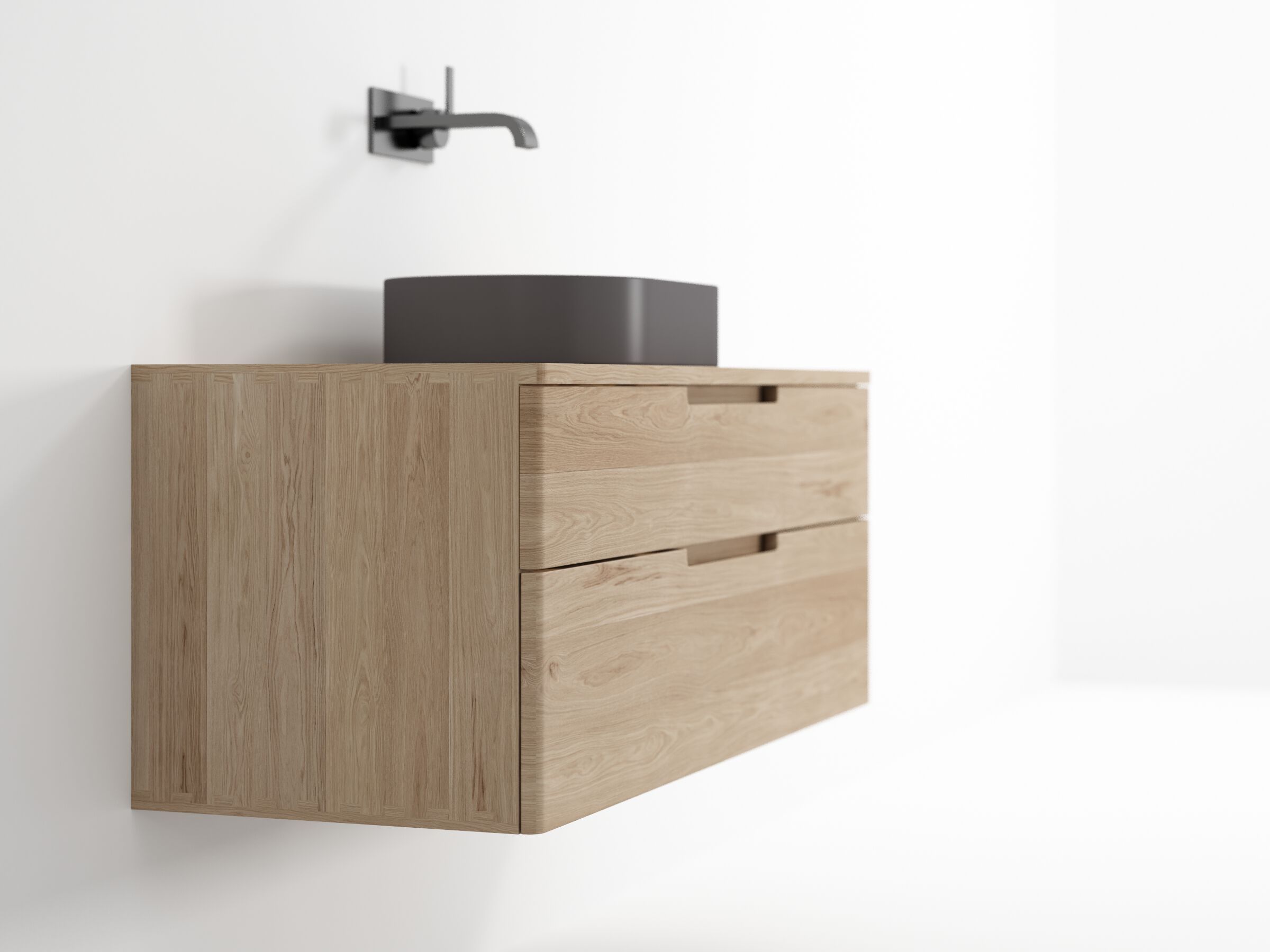 Шкаф для раковины из массива дерева с ящиками KARPENTER ARCH-00106713 - Вид №2