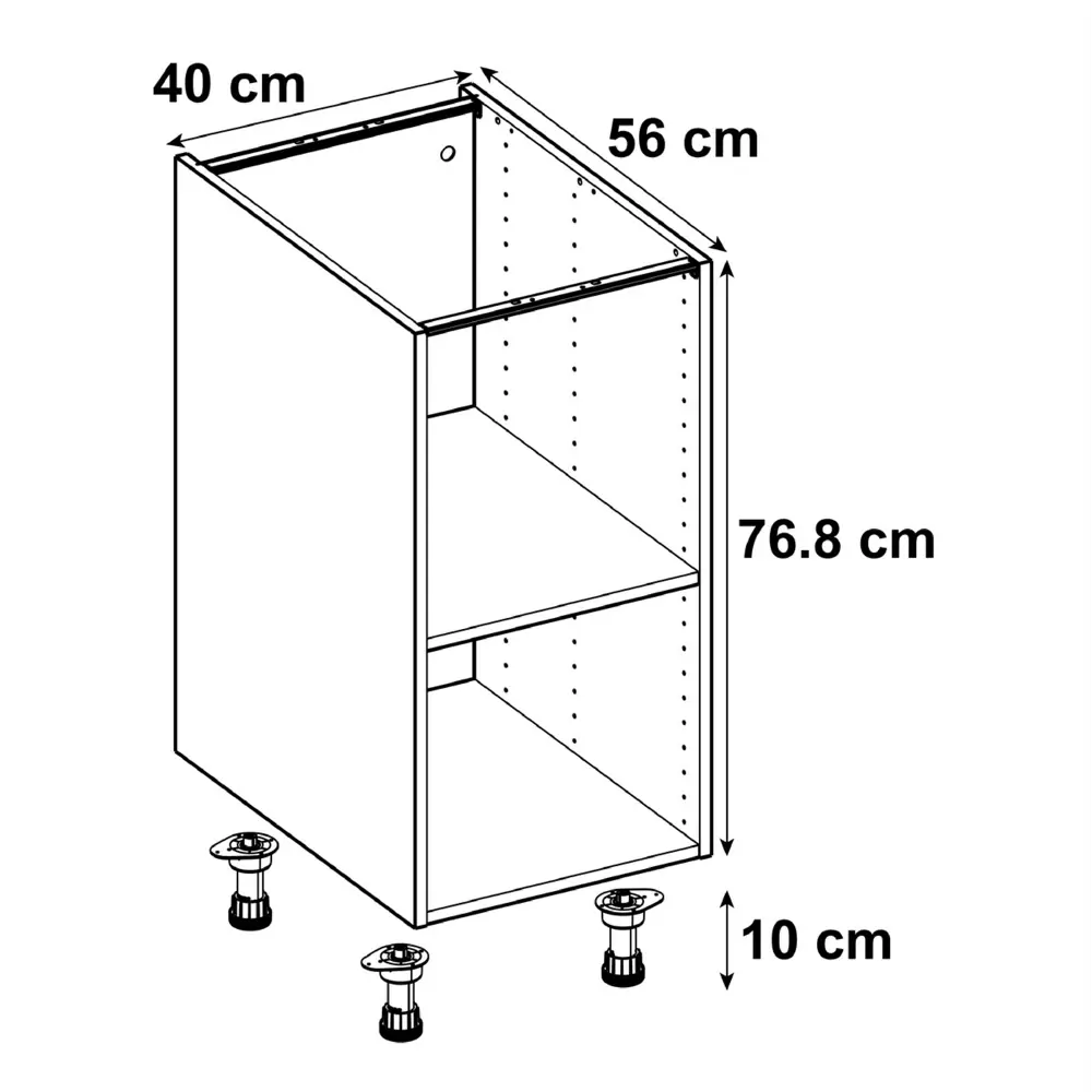 Каркас напольный Delinia ID 40x76.8x56 см, ЛДСП, цвет белый STLM-2115480 - Вид №1