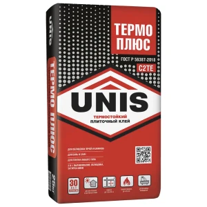 Клей для плитки C2TE Unis Термо Плюс термостойкий 25 кг