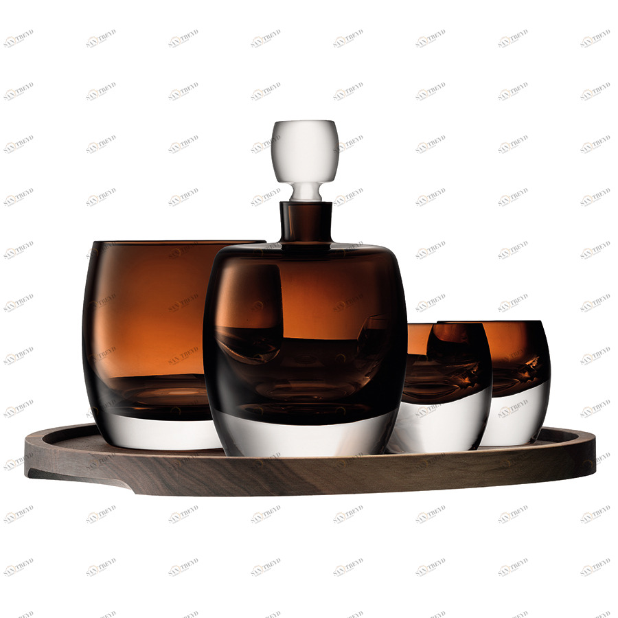 Набор для виски с деревянным подносом whisky club LSA INTERNATIONAL WHISKY 00-3863300 Коричневый;прозрачный 
