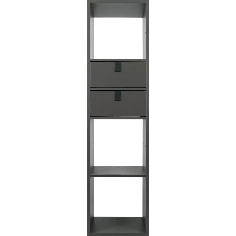 Стеллаж КУБ 4 секции 36х139х32 см ЛДСП цвет графит Santreyd STLM-2127370 - Вид №3