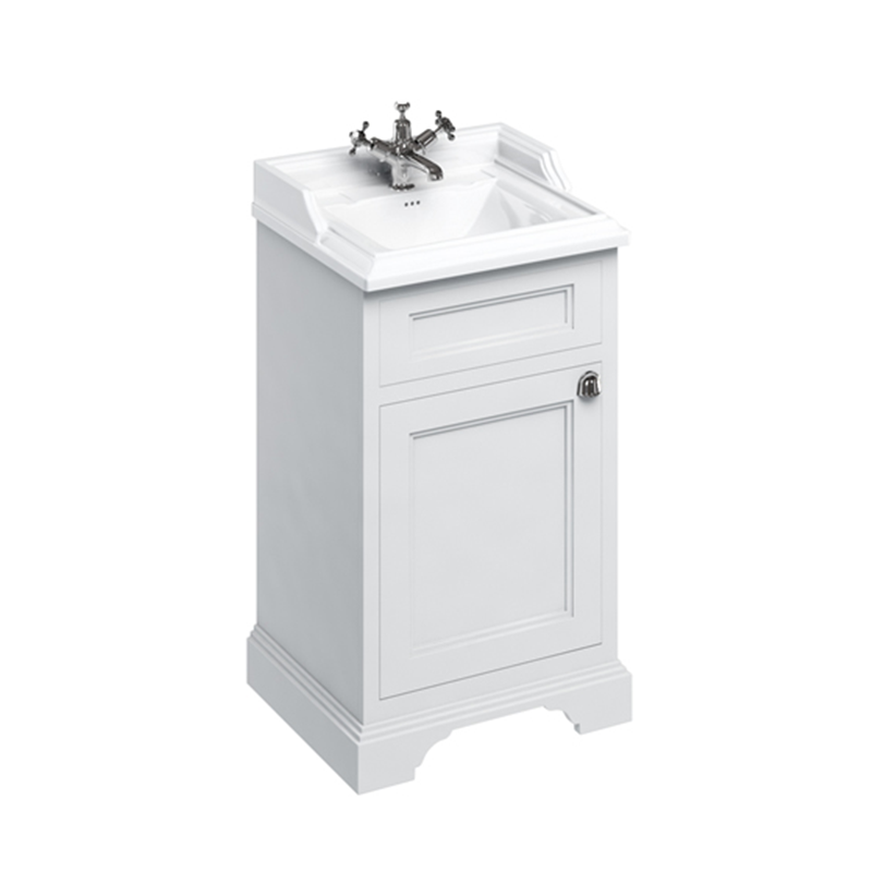 Burlington Classic Отдельностоящий умывальник 50 см с дверцей Темно-оливковый B20 FC8O 