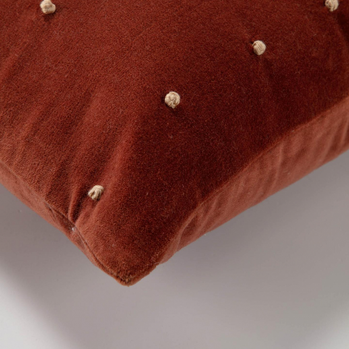 095746 Вельветовый чехол 45 x 45 см бордовый La Forma Aines  - Вид №1