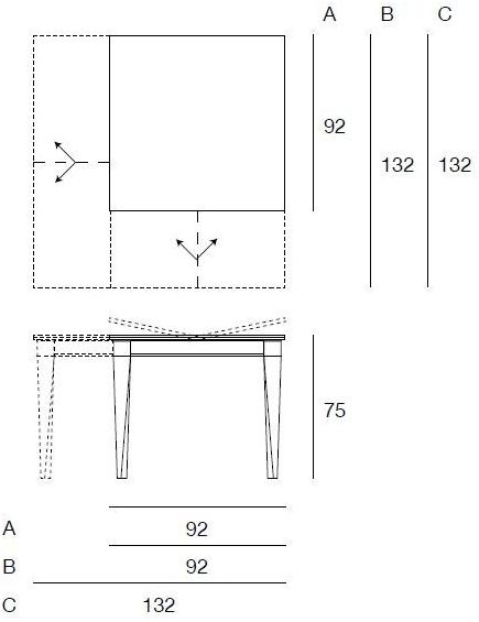 Pacini & Cappellini Квадратный раздвижной стол  5483  - Вид №7