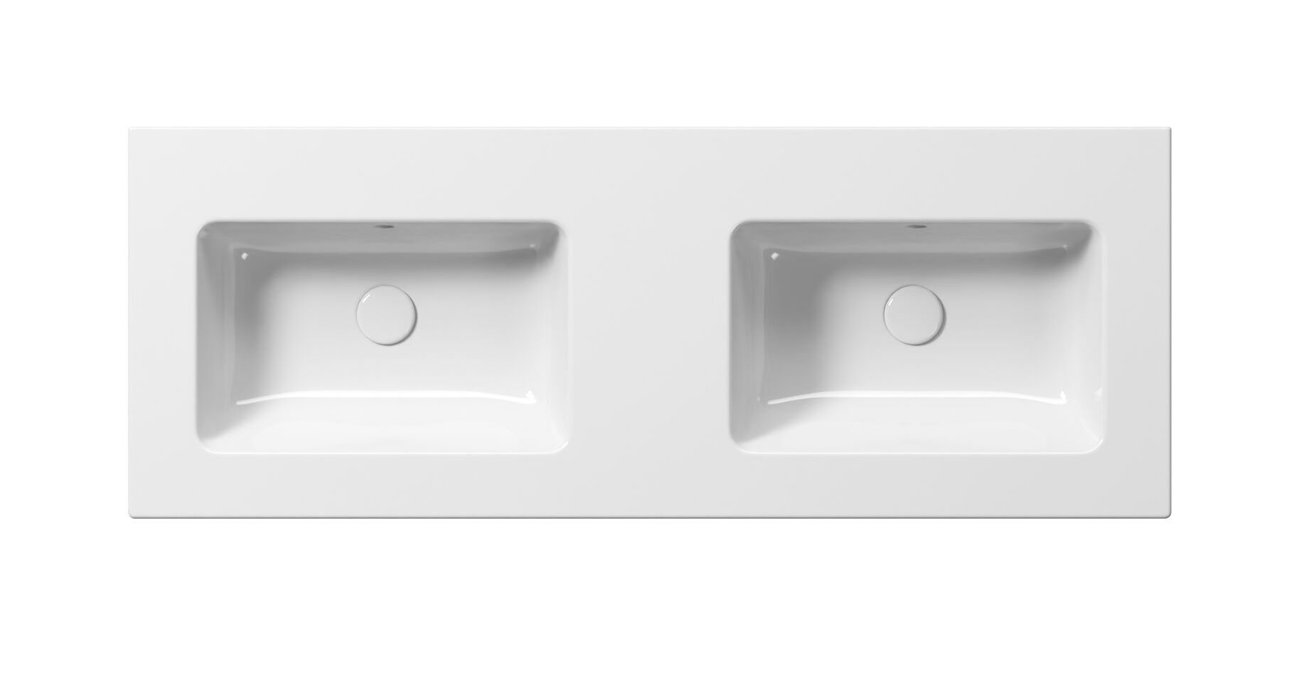 Керамическая прямоугольная двойная раковина с держателем для полотенец GSI ceramica чистый ARCH-00150589 - Вид №11