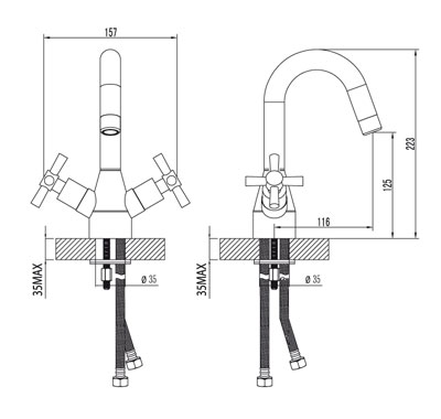 LM2207C Смеситель Neo для раковины LEMARK NEO - Вид №1
