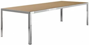 B&B Italia Прямоугольный стол из стали и дерева The table