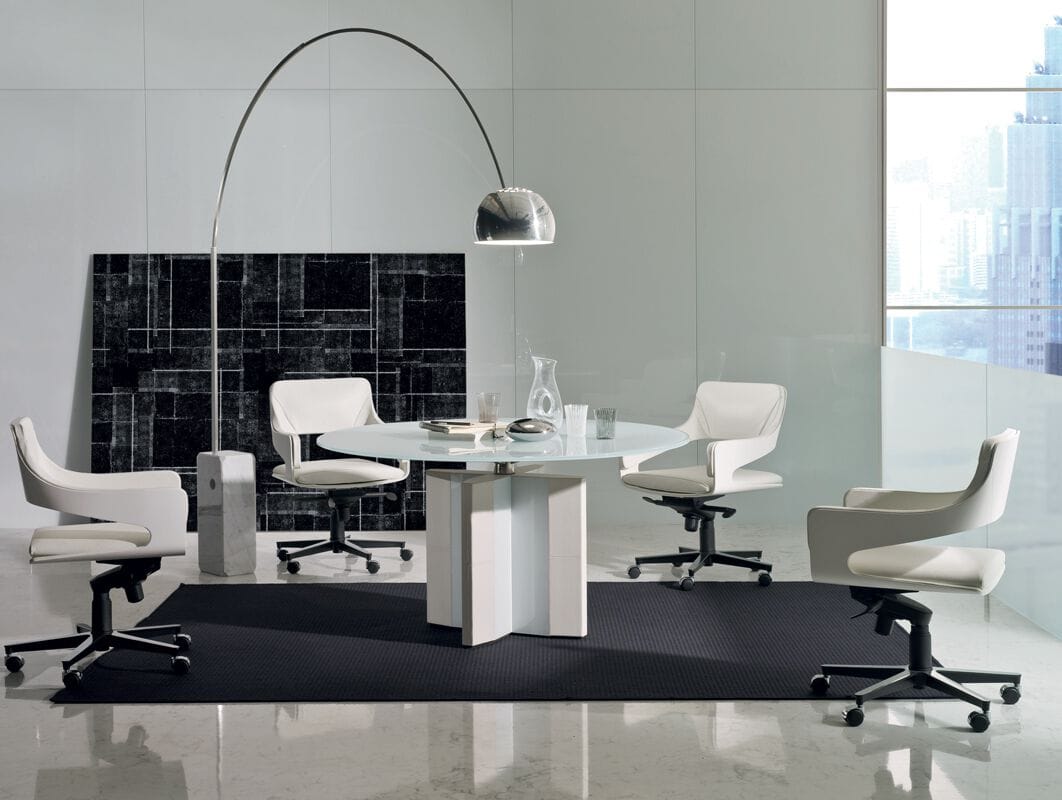 Круглый деревянный стол для встреч i 4 Mariani De_Symetria ARCH-00088496 - Вид №1