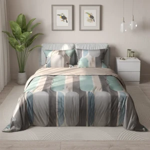 Комплект постельного белья Eclair Ларго евро сатин разноцветный