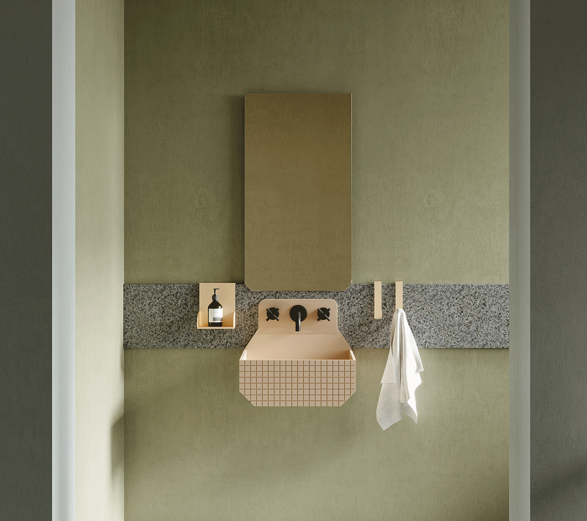 com_EXLAVFRIEZE1LC/2010 Подвесная раковина настенная прямоугольная Ex.T Frieze - Вид №2